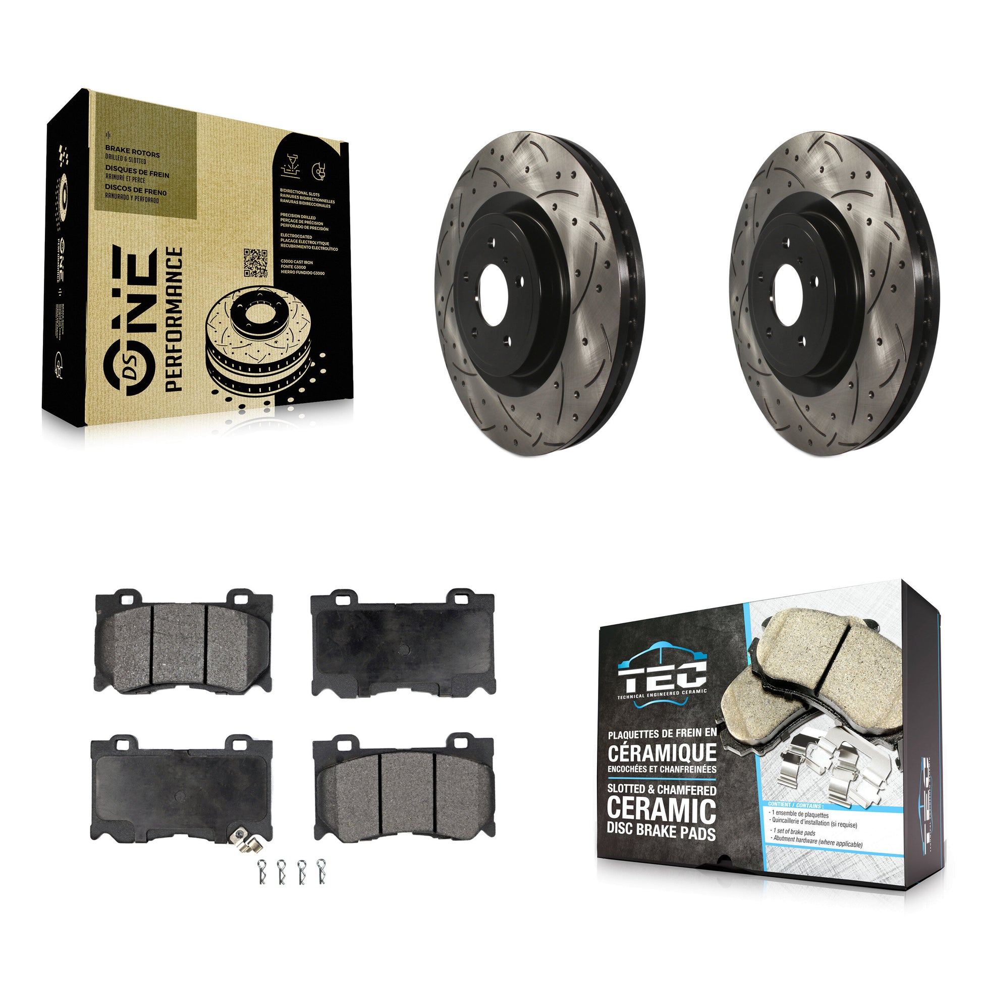 Transit Auto KDT-100128 Disc Brake Kit for 2009-2024 Nissan Z, INFINITI Q60 and More - Front