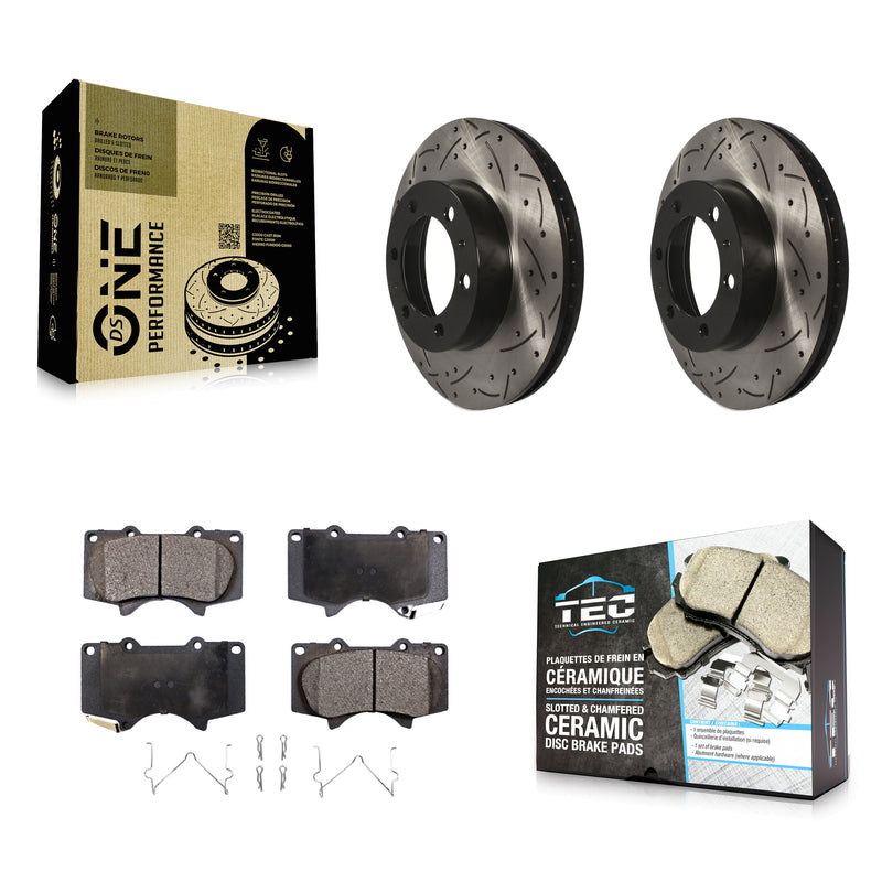 Transit Auto KDT-100131 Disc Brake Kit for 2003-2023 Toyota Tacoma, Toyota FJ Cruiser, Toyota 4Runner - Front