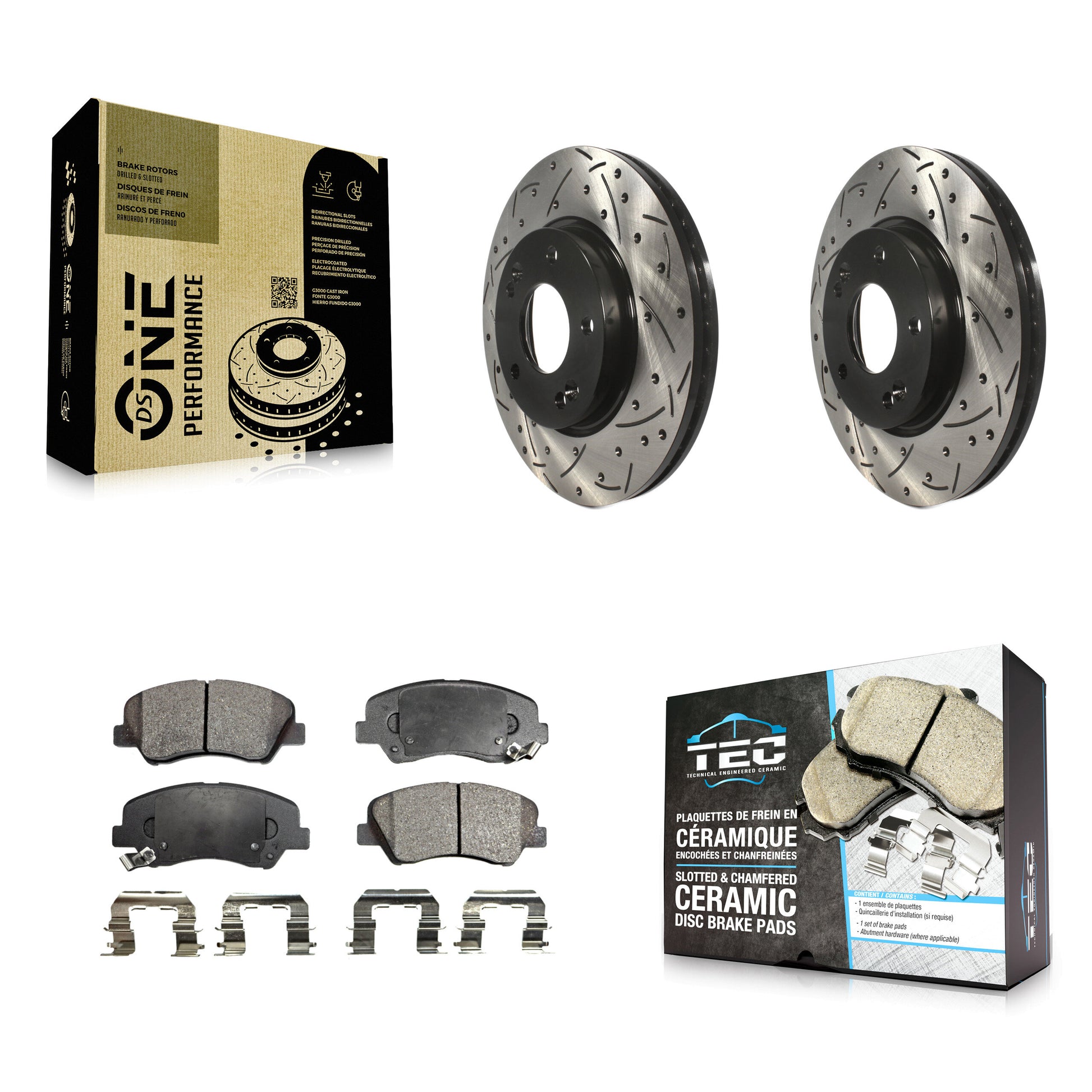 Transit Auto KDT-100145 Disc Brake Kit for 2011-2016 Hyundai Elantra GT, Kia Forte and More - Front