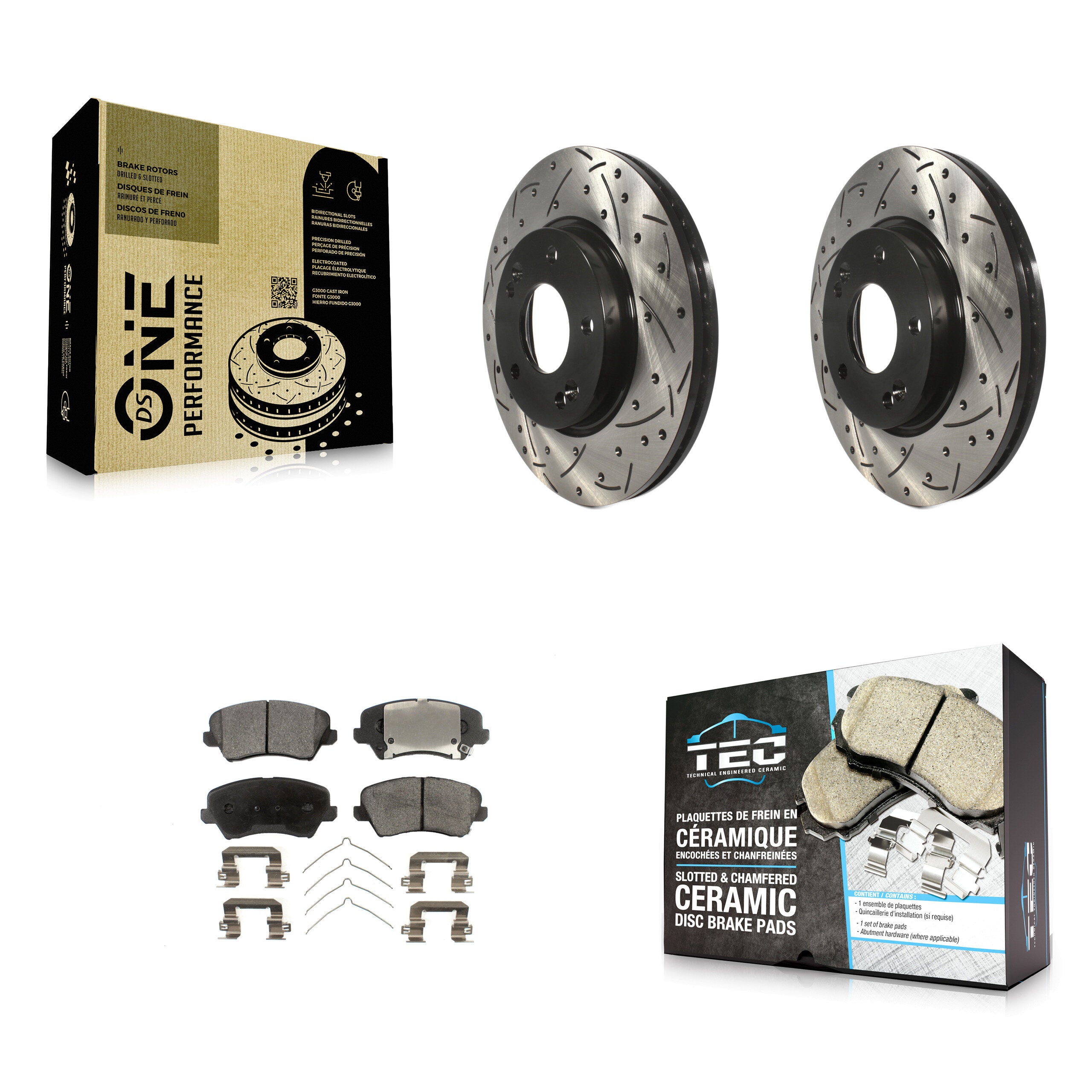 Transit Auto KDT-100146 Disc Brake Kit for 2016-2021 Hyundai Veloster, Hyundai Elantra GT and More - Front