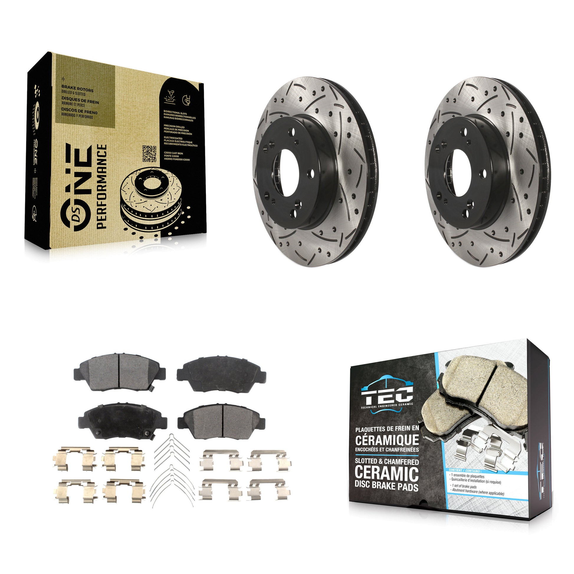 Transit Auto KDT-100158 Disc Brake Kit for 2012-2015 Acura ILX, Honda Civic - Front