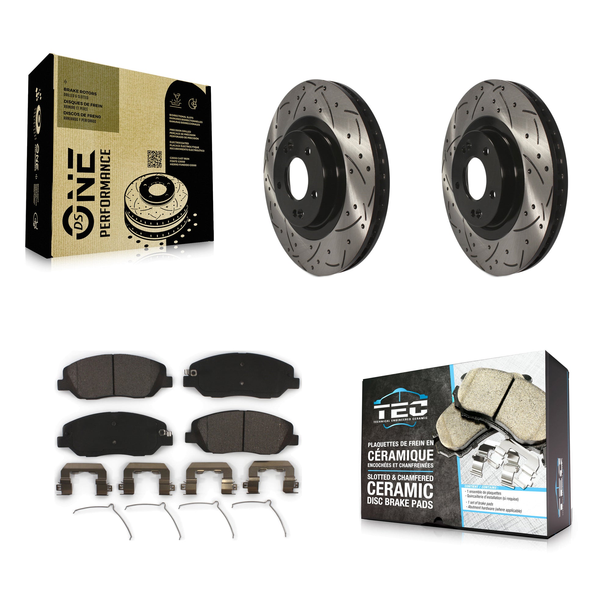 Transit Auto KDT-100162 Disc Brake Kit for 2017-2019 Hyundai Santa Fe, Hyundai Santa Fe XL - Front