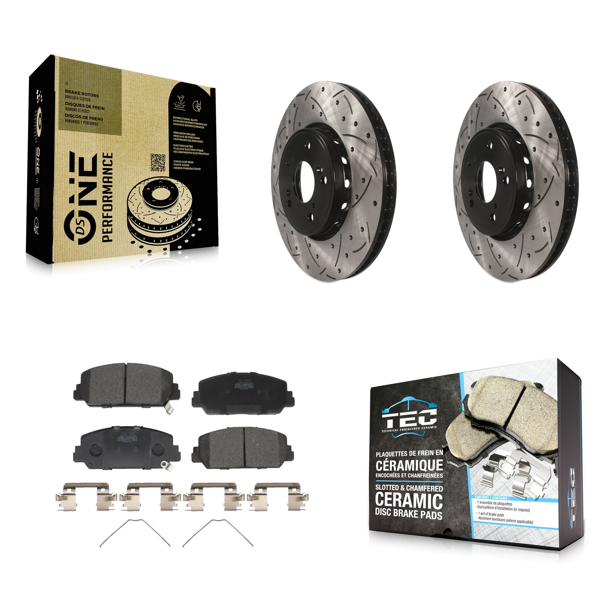 Transit Auto KDT-100165 Disc Brake Kit for 2013-2018 Acura ILX, Acura RDX - Front