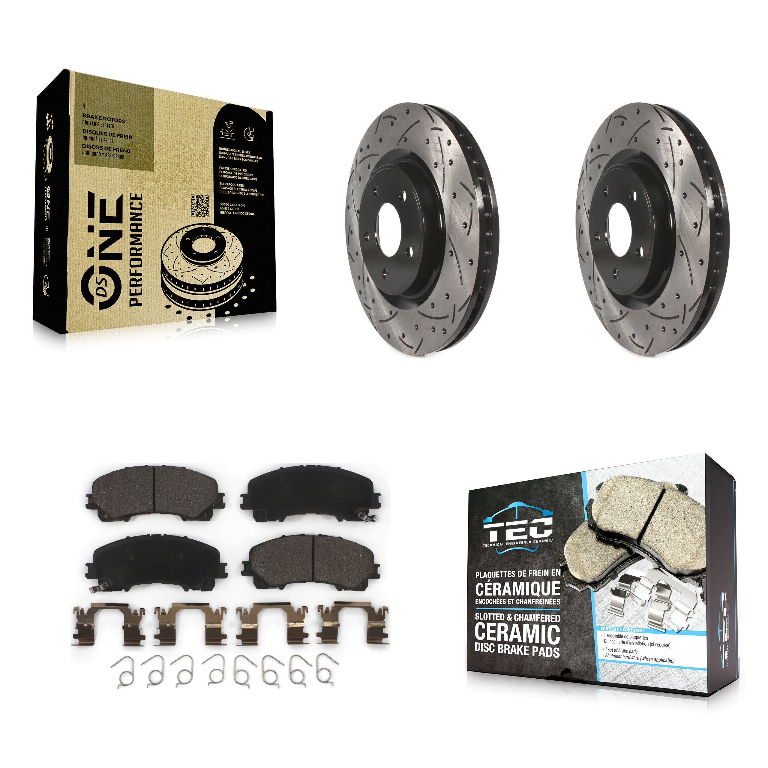 Transit Auto KDT-100183 Disc Brake Kit for 2014-2019 Nissan Rogue - Front