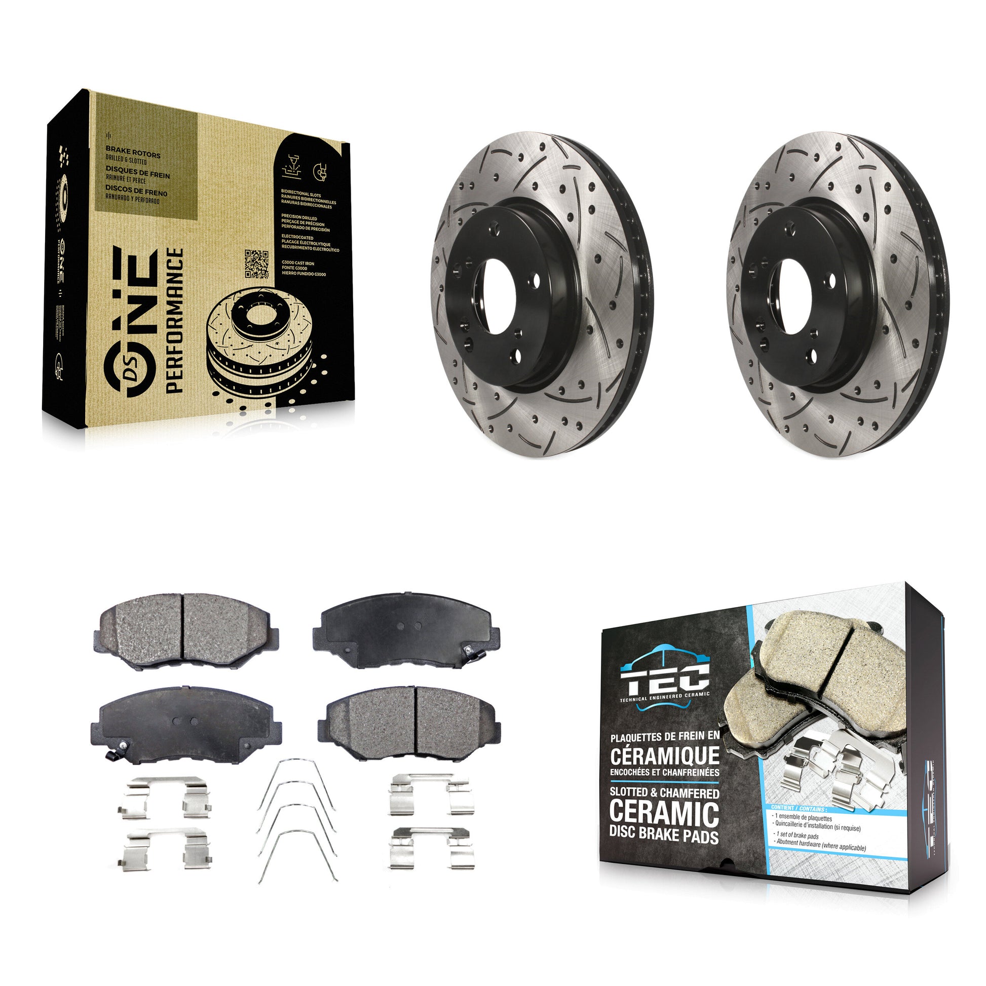 Transit Auto KDT-100187 Disc Brake Kit for 2016-2021 Honda Civic - Front