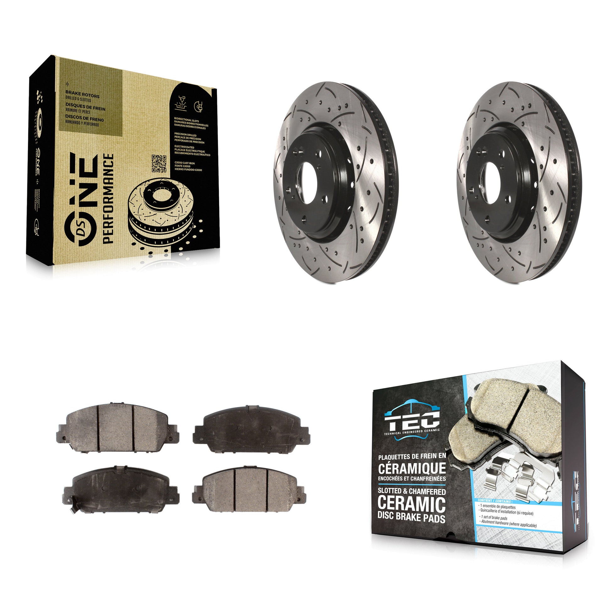 Transit Auto KDT-100188 Disc Brake Kit for 2017 Honda Accord - Front