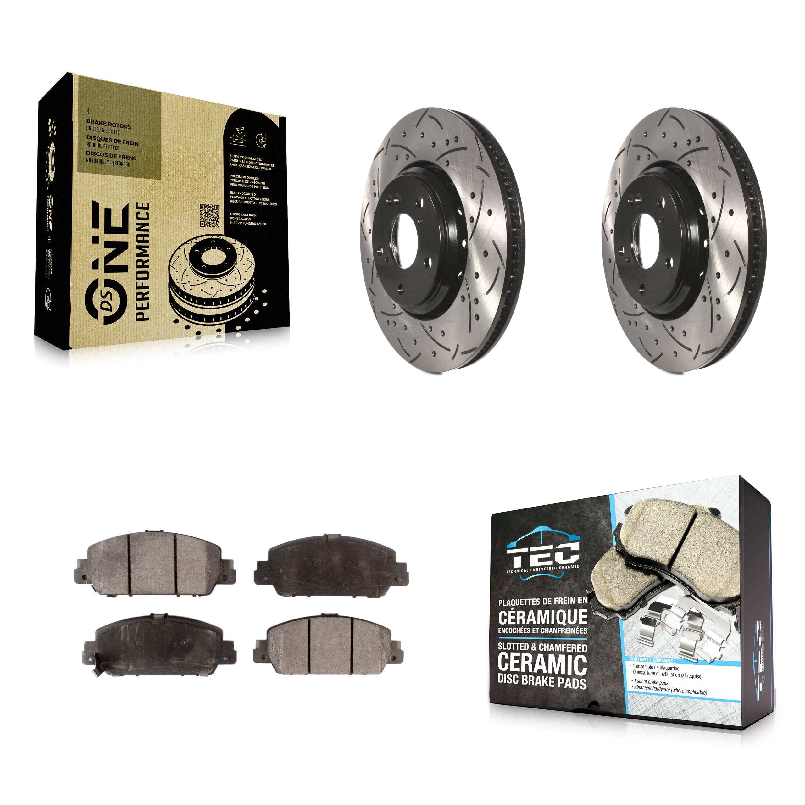 Transit Auto KDT-100188 Disc Brake Kit for 2017 Honda Accord - Front