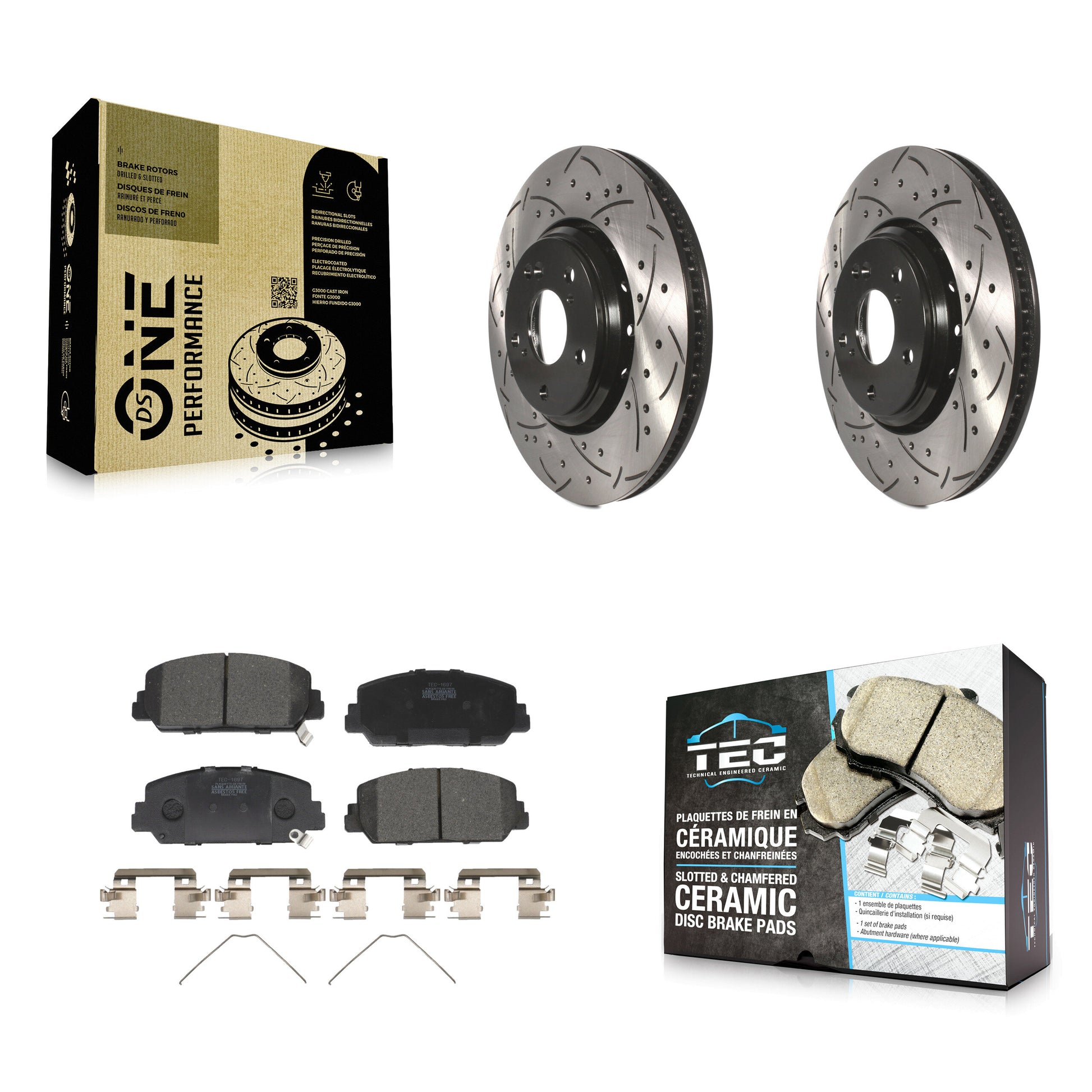Transit Auto KDT-100189 Disc Brake Kit for 2016-2022 Acura ILX, Honda Accord, Honda Civic - Front