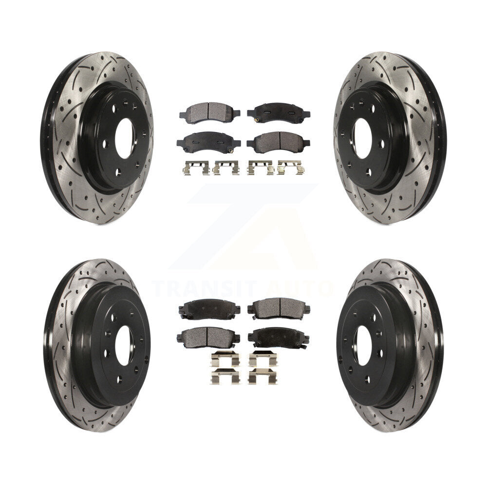 Transit Auto KDT-100199 Disc Brake Kit for 2007-2017 GMC Acadia Limited, Chevrolet Traverse and More - Front and Rear