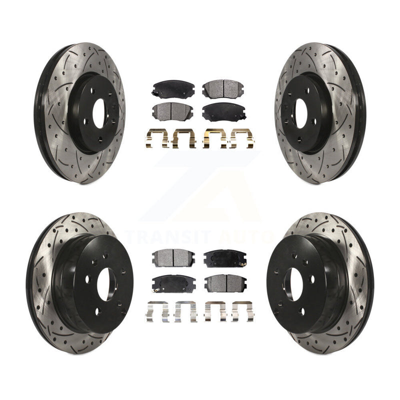 Transit Auto KDT-100201 Disc Brake Kit for 2010-2017 GMC Terrain, Chevrolet Equinox - Front and Rear