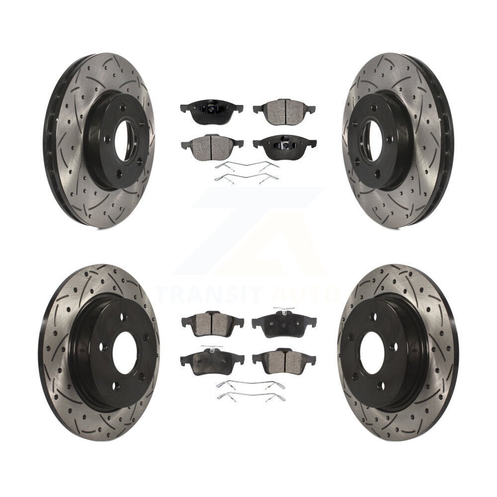 Transit Auto KDT-100236 Disc Brake Kit for 2012-2018 Ford Focus - Front and Rear