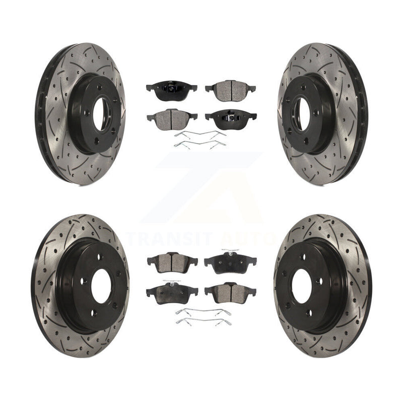 Transit Auto KDT-100236 Disc Brake Kit for 2012-2018 Ford Focus - Front and Rear