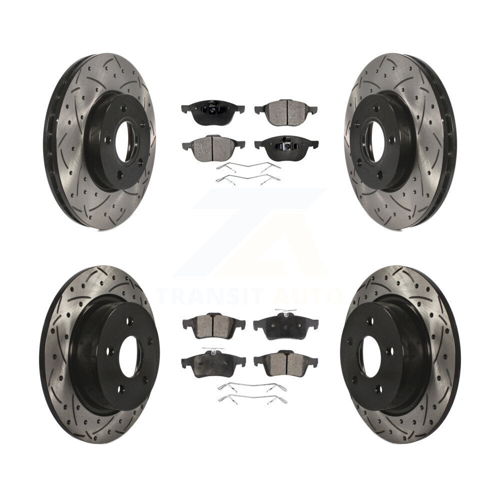 Transit Auto KDT-100237 Disc Brake Kit for 2013-2018 Ford C-Max - Front and Rear