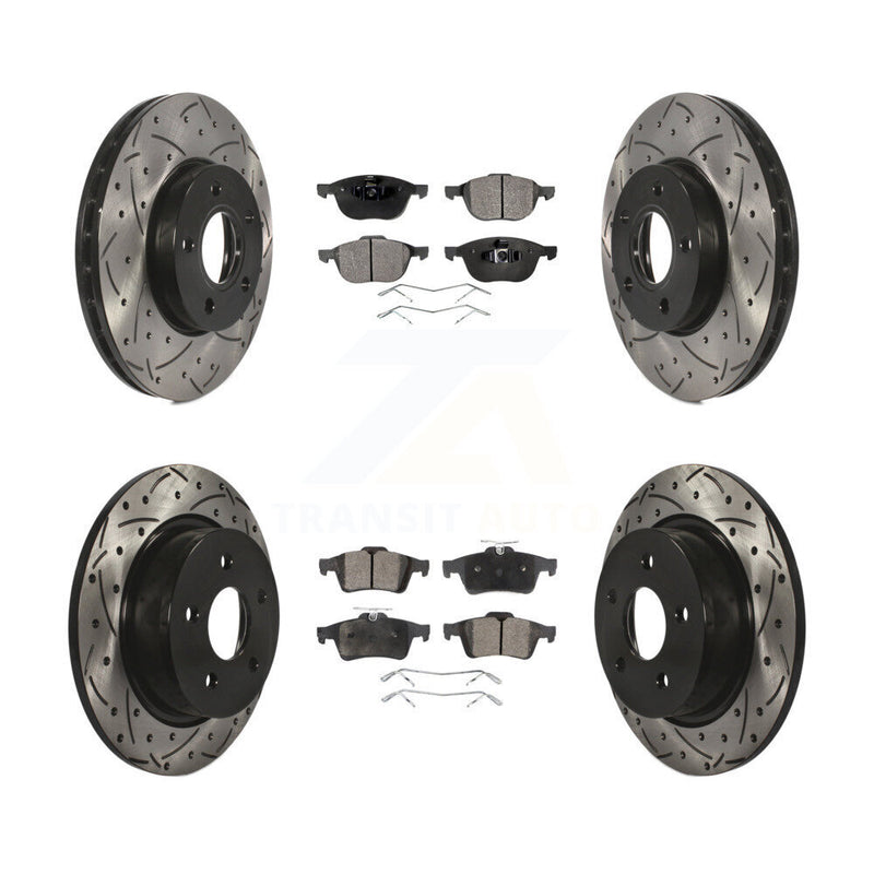 Transit Auto KDT-100237 Disc Brake Kit for 2013-2018 Ford C-Max - Front and Rear