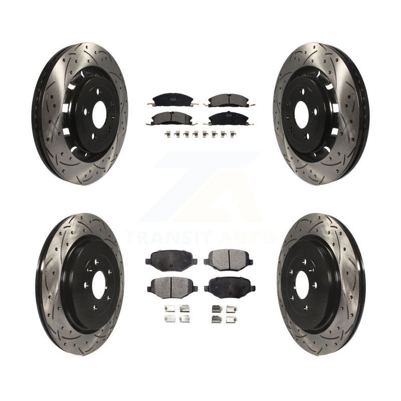 Transit Auto KDT-100239 Disc Brake Kit for 2012-2019 Ford Taurus, Lincoln MKT and More - Front and Rear
