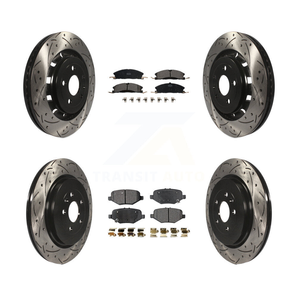 Transit Auto KDT-100240 Disc Brake Kit for 2012-2019 Ford Taurus, Ford Explorer and More - Front and Rear