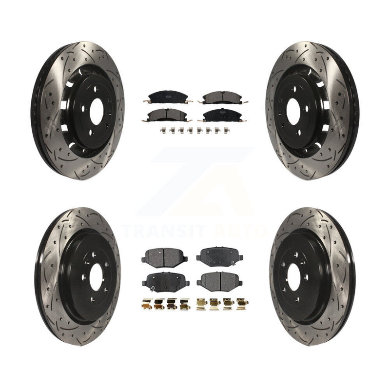 Transit Auto KDT-100240 Disc Brake Kit for 2012-2019 Ford Taurus, Ford Explorer and More - Front and Rear