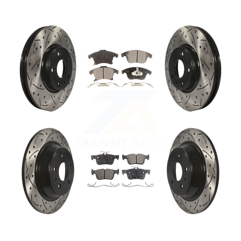 Transit Auto KDT-100241 Disc Brake Kit for 2013-2020 Ford Fusion, Lincoln MKZ - Front and Rear