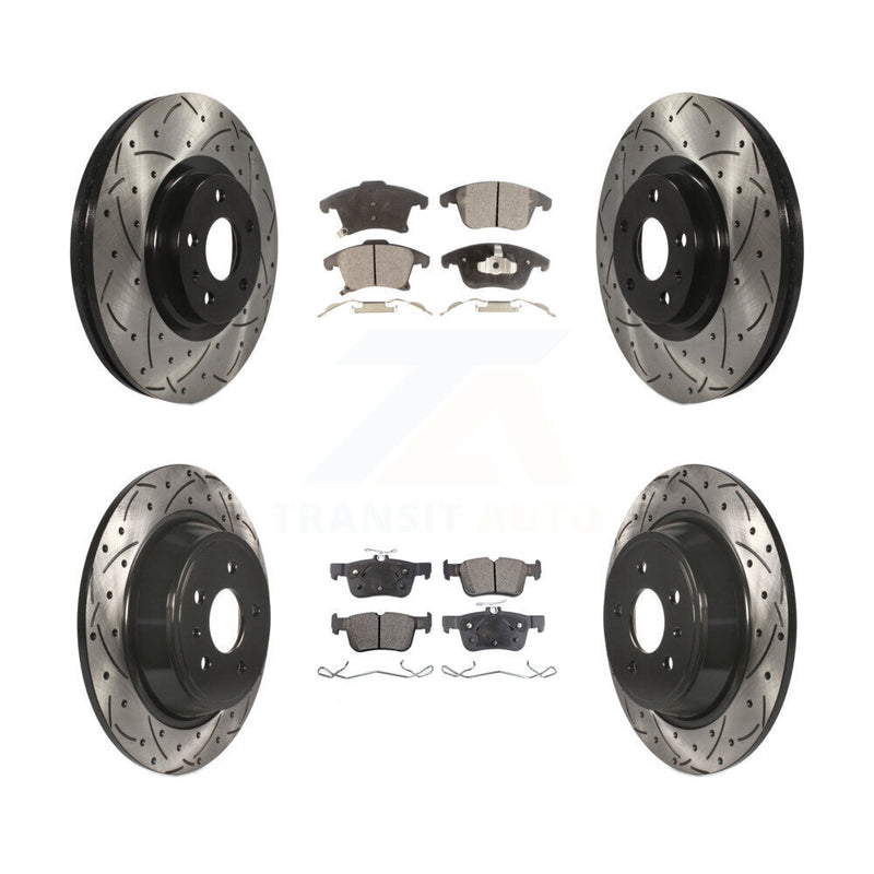 Transit Auto KDT-100242 Disc Brake Kit for 2013-2018 Ford Fusion, Lincoln MKZ - Front and Rear