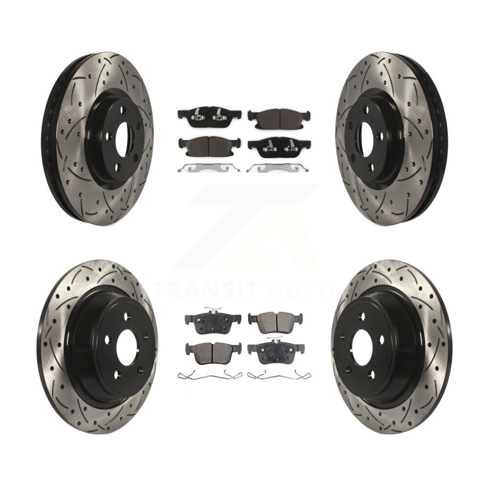 Transit Auto KDT-100246 Disc Brake Kit for 2015-2019 Ford Edge - Front and Rear
