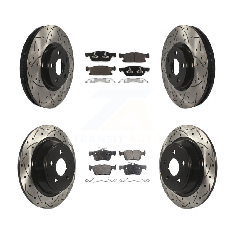 Transit Auto KDT-100246 Disc Brake Kit for 2015-2019 Ford Edge - Front and Rear