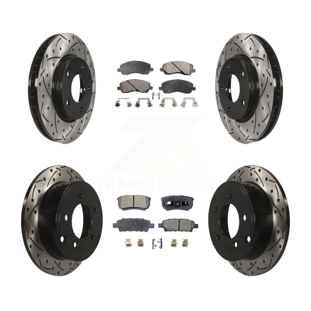 Transit Auto KDT-100258 Disc Brake Kit for 2007-2016 Mitsubishi Lancer, Dodge Caliber - Front and Rear