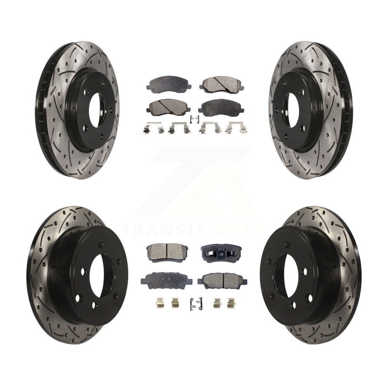 Transit Auto KDT-100258 Disc Brake Kit for 2007-2016 Mitsubishi Lancer, Dodge Caliber - Front and Rear