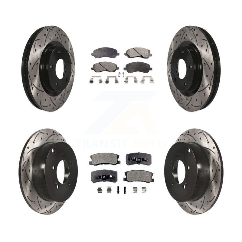 Transit Auto KDT-100263 Disc Brake Kit for 2007-2013 Mitsubishi Outlander - Front and Rear