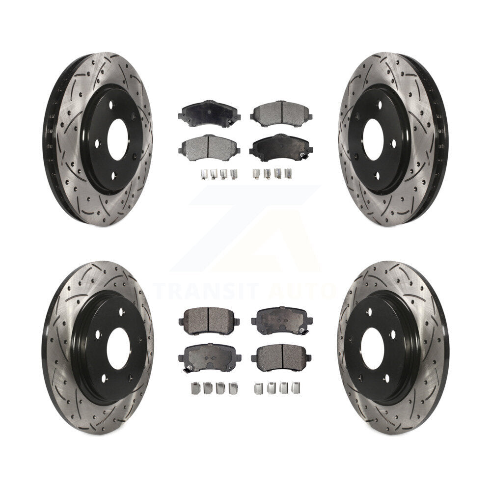 Transit Auto KDT-100266 Disc Brake Kit for 2008-2012 Chrysler Town & Country, Dodge Grand Caravan and More - Front and Rear