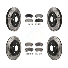 Transit Auto KDT-100266 Disc Brake Kit for 2008-2012 Chrysler Town & Country, Dodge Grand Caravan and More - Front and Rear
