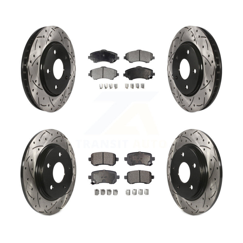 Transit Auto KDT-100266 Disc Brake Kit for 2008-2012 Chrysler Town & Country, Dodge Grand Caravan and More - Front and Rear