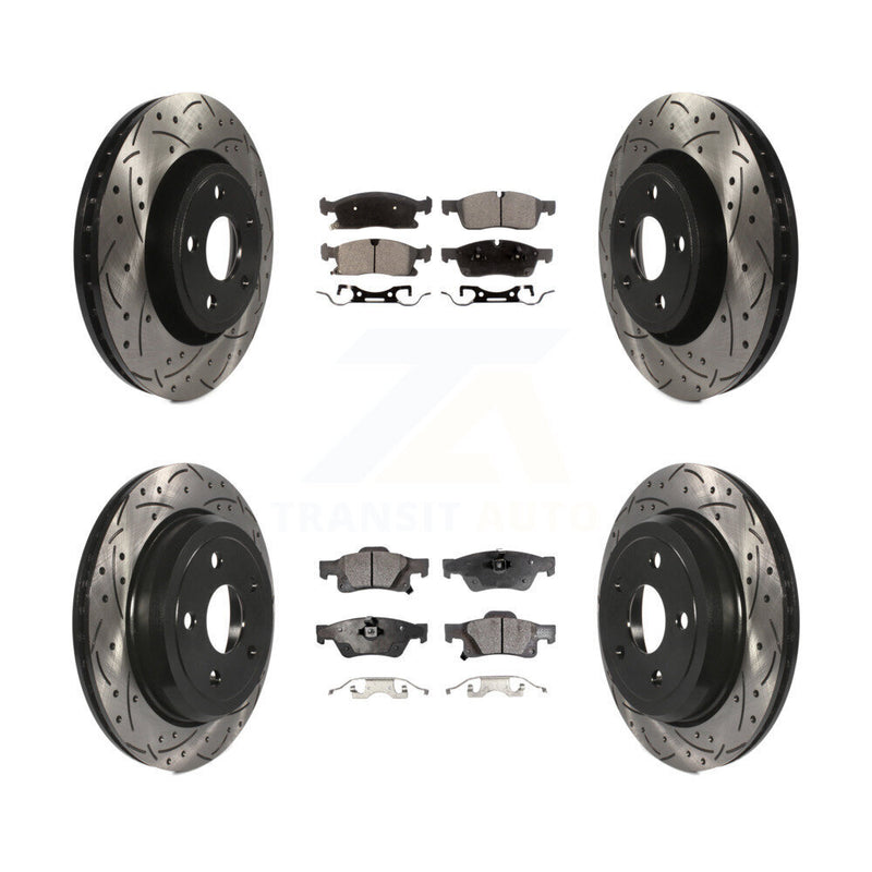 Transit Auto KDT-100269 Disc Brake Kit for 2022 Jeep Grand Cherokee WK - Front and Rear