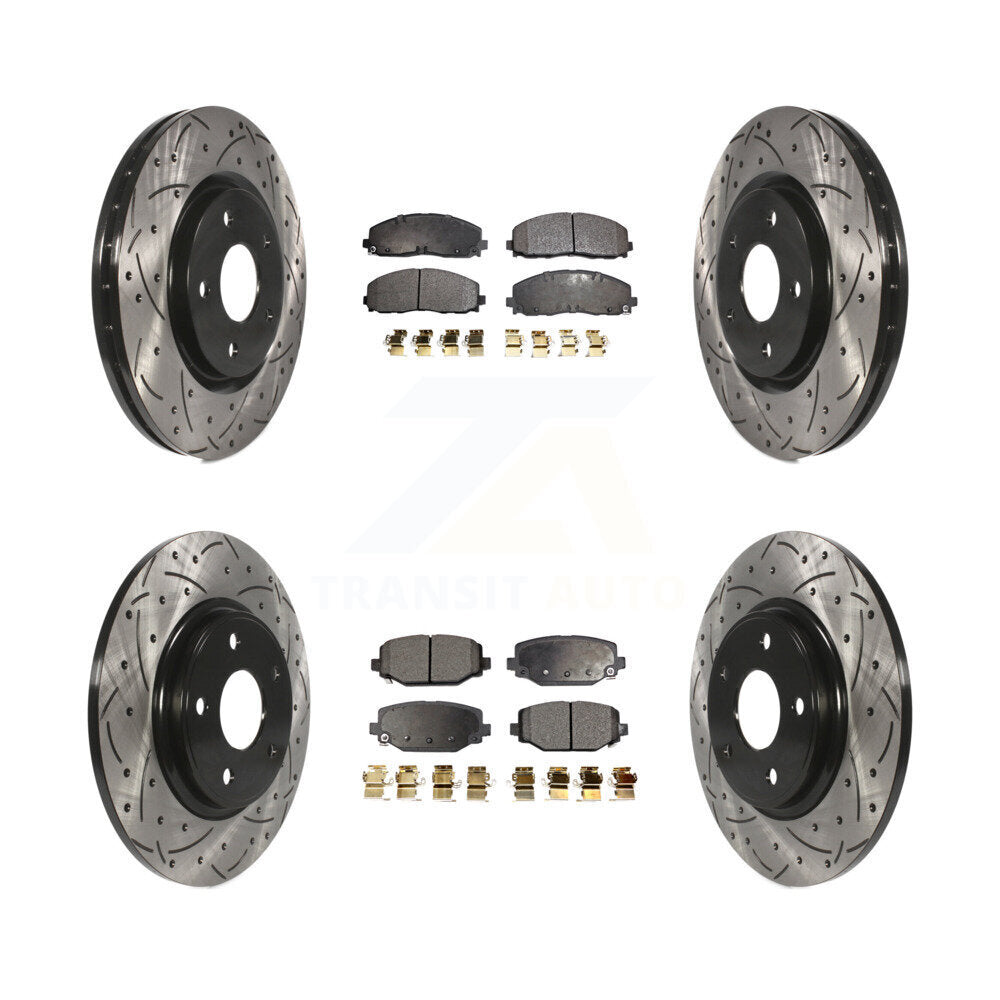 Transit Auto KDT-100270 Disc Brake Kit for 2012-2020 Dodge Grand Caravan, Dodge Journey and More - Front and Rear