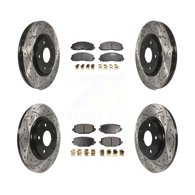 Transit Auto KDT-100270 Disc Brake Kit for 2012-2020 Dodge Grand Caravan, Dodge Journey and More - Front and Rear