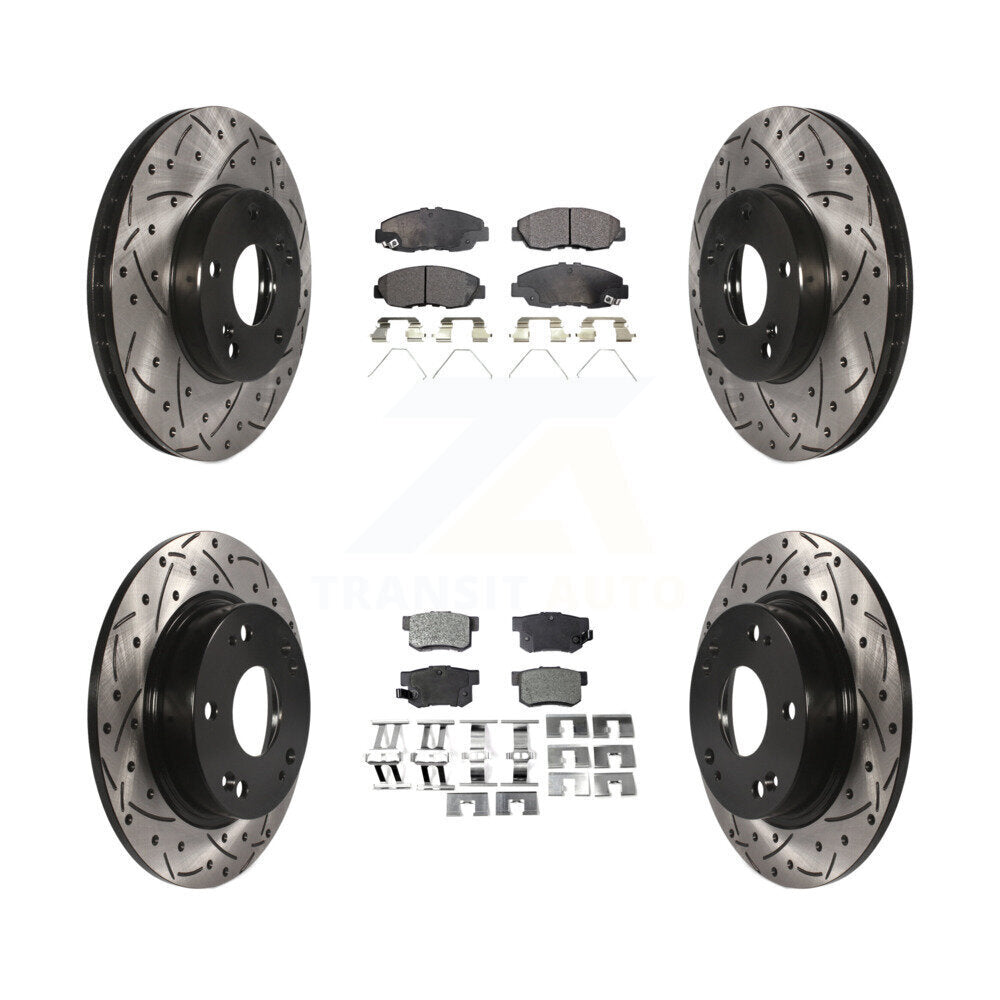 Transit Auto KDT-100277 Disc Brake Kit for 2014-2015 Honda Civic - Front and Rear