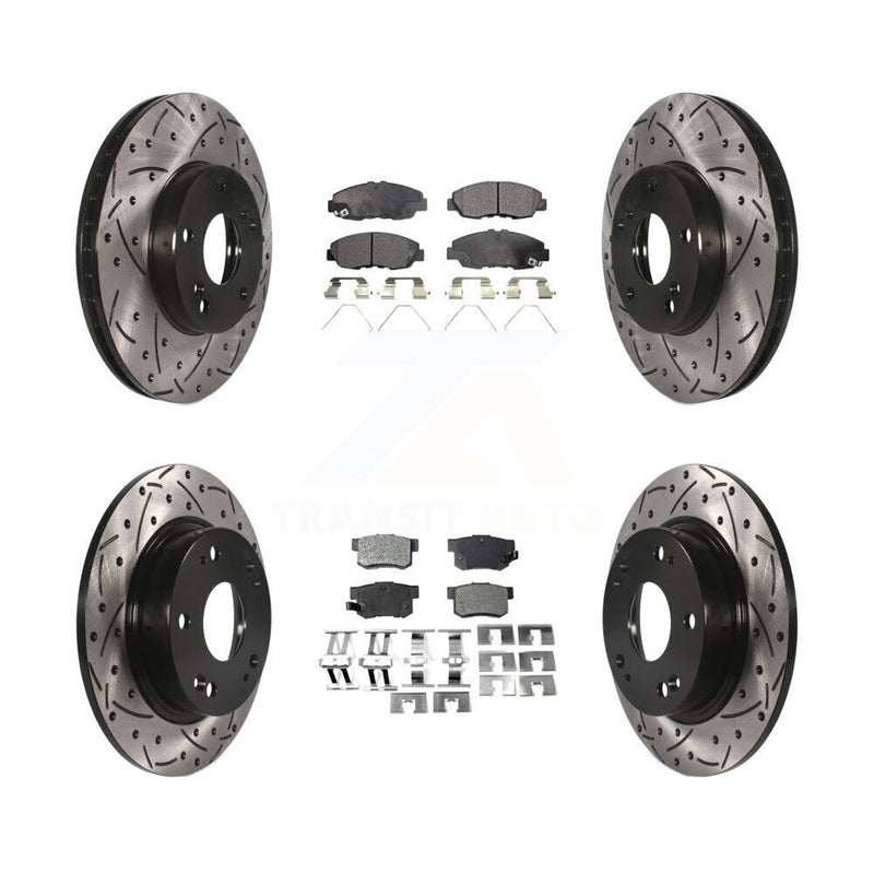 Transit Auto KDT-100277 Disc Brake Kit for 2014-2015 Honda Civic - Front and Rear