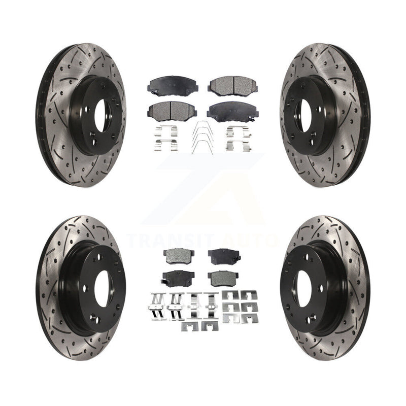 Transit Auto KDT-100279 Disc Brake Kit for 2013-2015 Honda Civic, Acura ILX - Front and Rear