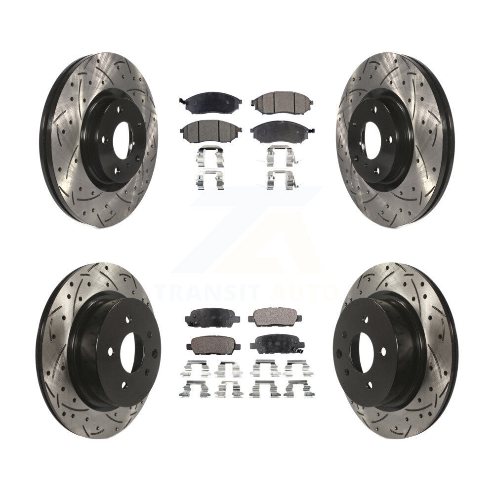 Transit Auto KDT-100285 Disc Brake Kit for 2005-2015 INFINITI Q40, INFINITI QX50 and More - Front and Rear