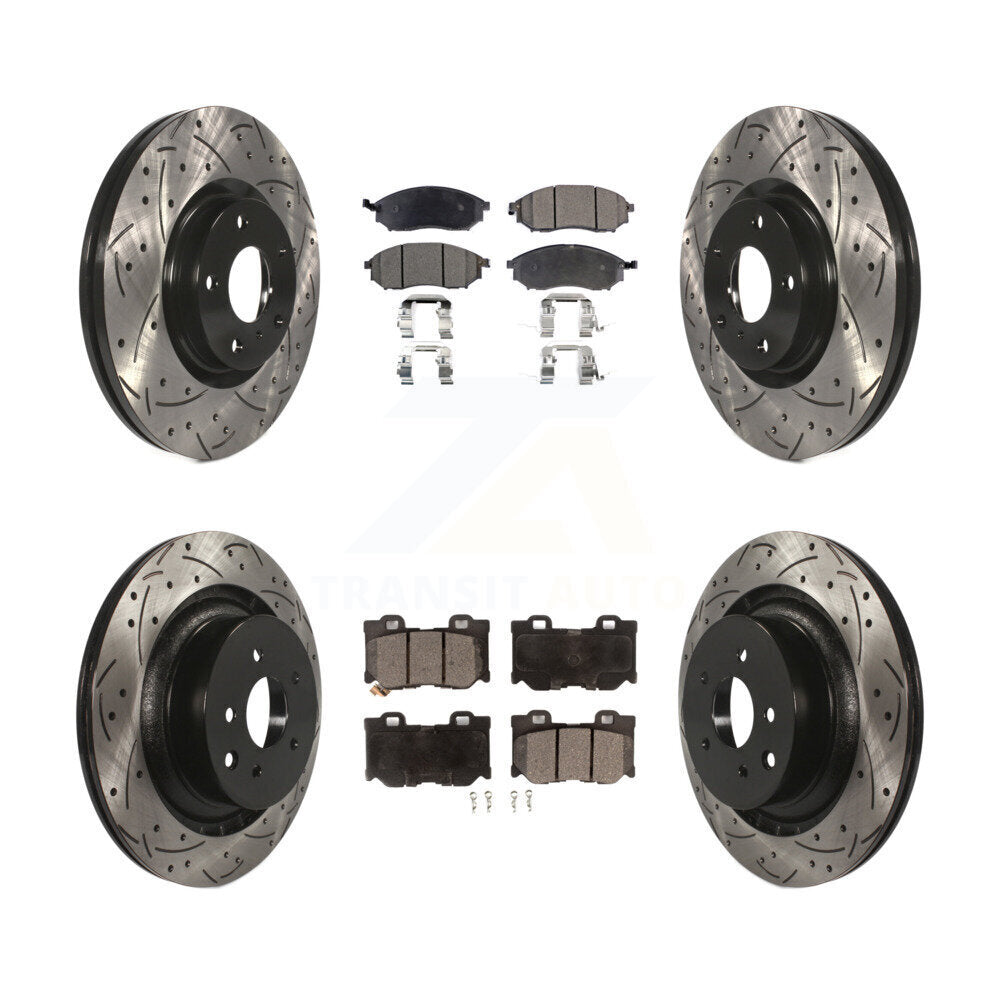 Transit Auto KDT-100286 Disc Brake Kit for 2009-2020 Nissan 370Z - Front and Rear