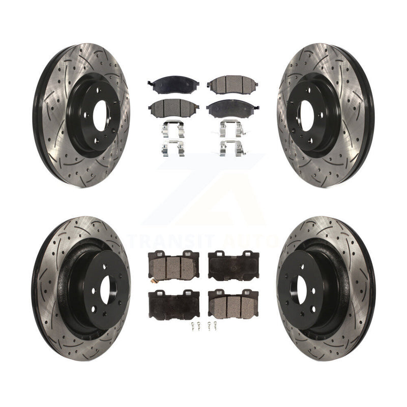 Transit Auto KDT-100286 Disc Brake Kit for 2009-2020 Nissan 370Z - Front and Rear