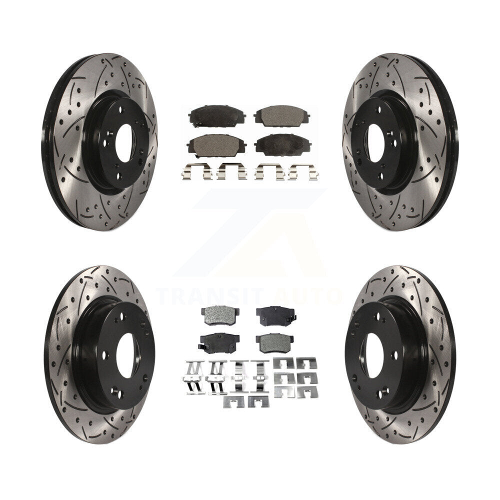 Transit Auto KDT-100289 Disc Brake Kit for 2006-2011 Acura CSX, Honda Civic - Front and Rear