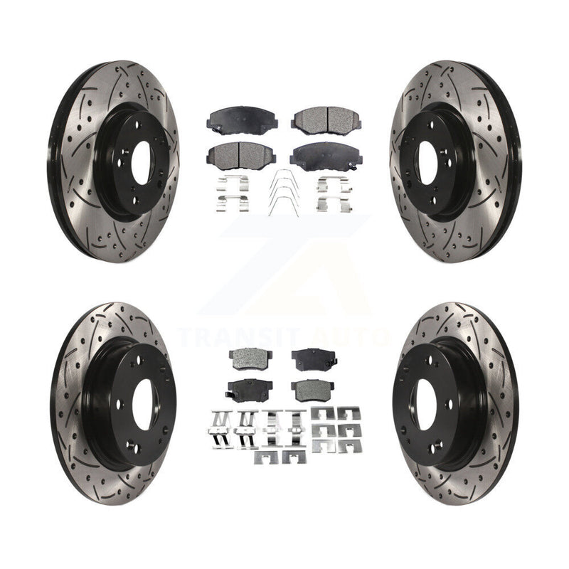 Transit Auto KDT-100291 Disc Brake Kit for 2012-2015 Acura ILX, Honda Civic - Front and Rear