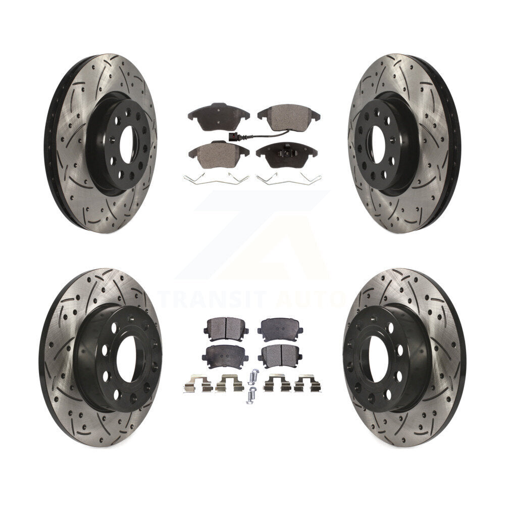 Transit Auto KDT-100300 Disc Brake Kit for 2006-2009 Audi A3, Audi A3 Quattro, Volkswagen Rabbit - Front and Rear