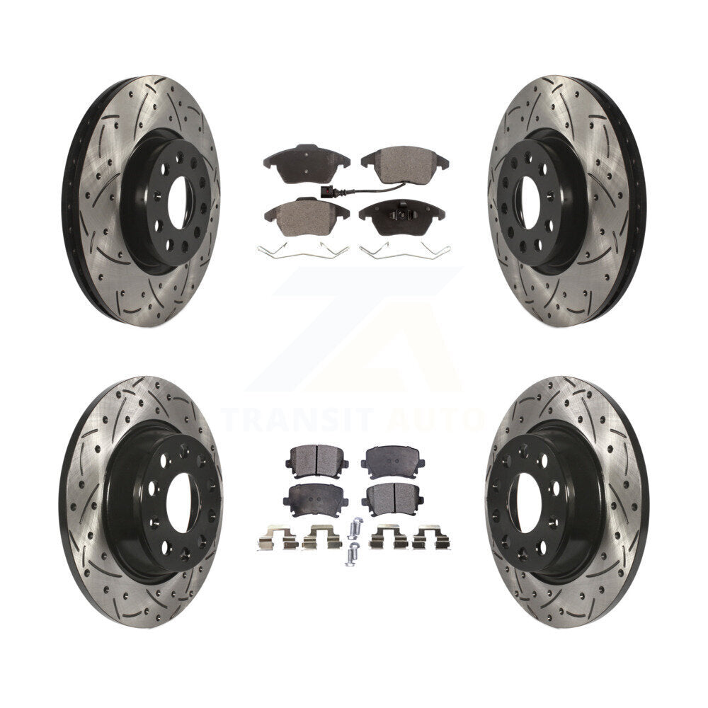 Transit Auto KDT-100301 Disc Brake Kit for 2008-2017 Volkswagen CC, Volkswagen GTI and More - Front and Rear