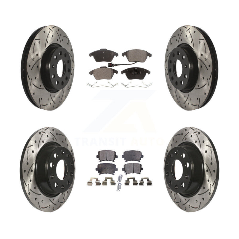 Transit Auto KDT-100301 Disc Brake Kit for 2008-2017 Volkswagen CC, Volkswagen GTI and More - Front and Rear
