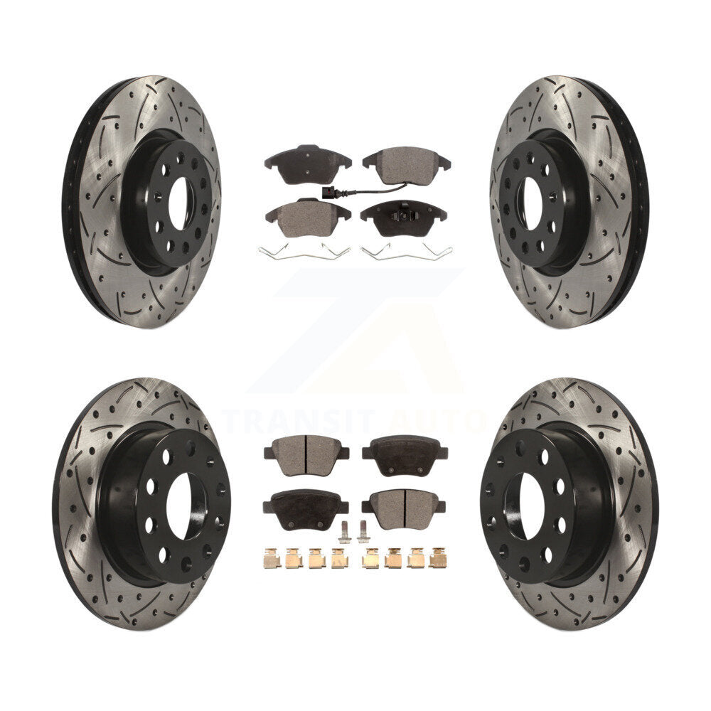 Transit Auto KDT-100303 Disc Brake Kit for 2017-2018 Volkswagen Jetta - Front and Rear