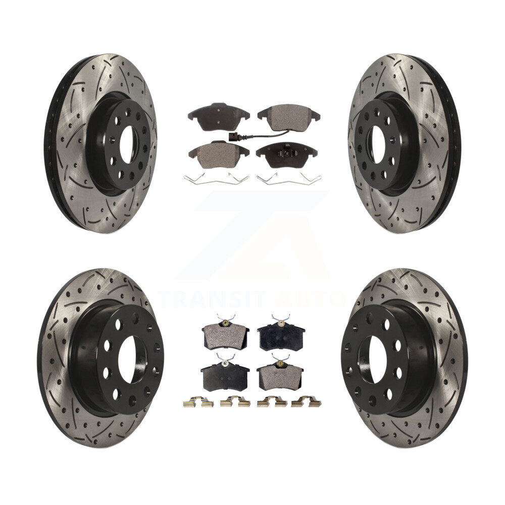 Transit Auto KDT-100304 Disc Brake Kit for 2014-2018 Volkswagen Jetta, Volkswagen Beetle - Front and Rear