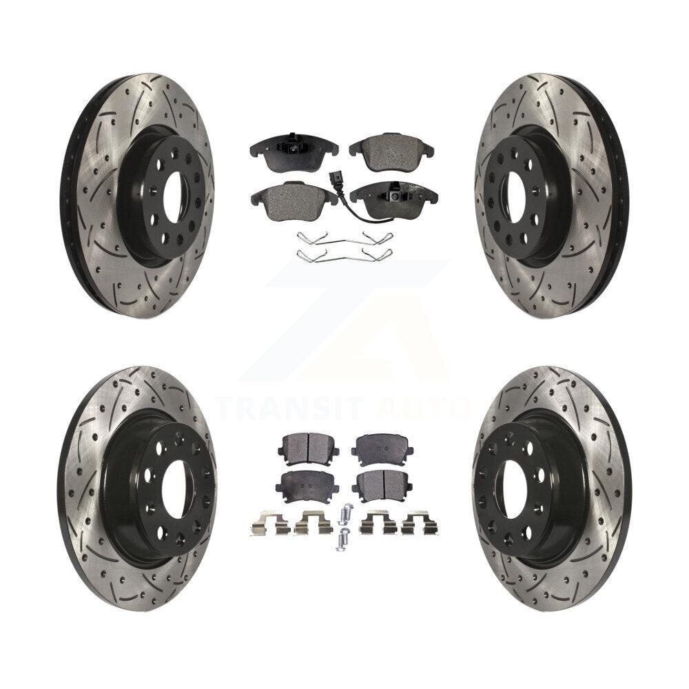 Transit Auto KDT-100305 Disc Brake Kit for 2009-2018 Volkswagen Tiguan Limited, Audi Q3 and More - Front and Rear