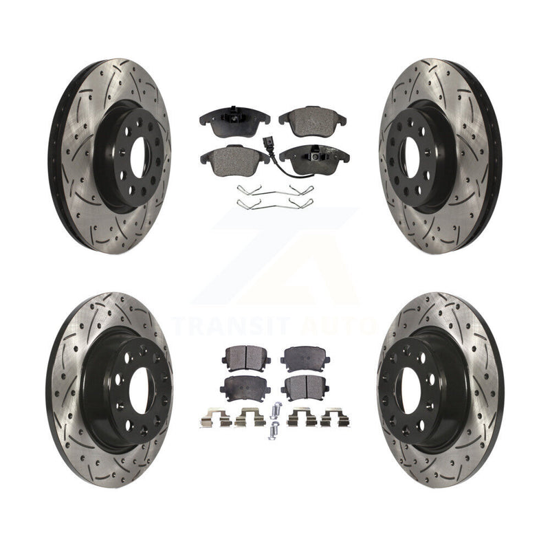 Transit Auto KDT-100305 Disc Brake Kit for 2009-2018 Volkswagen Tiguan Limited, Audi Q3 and More - Front and Rear
