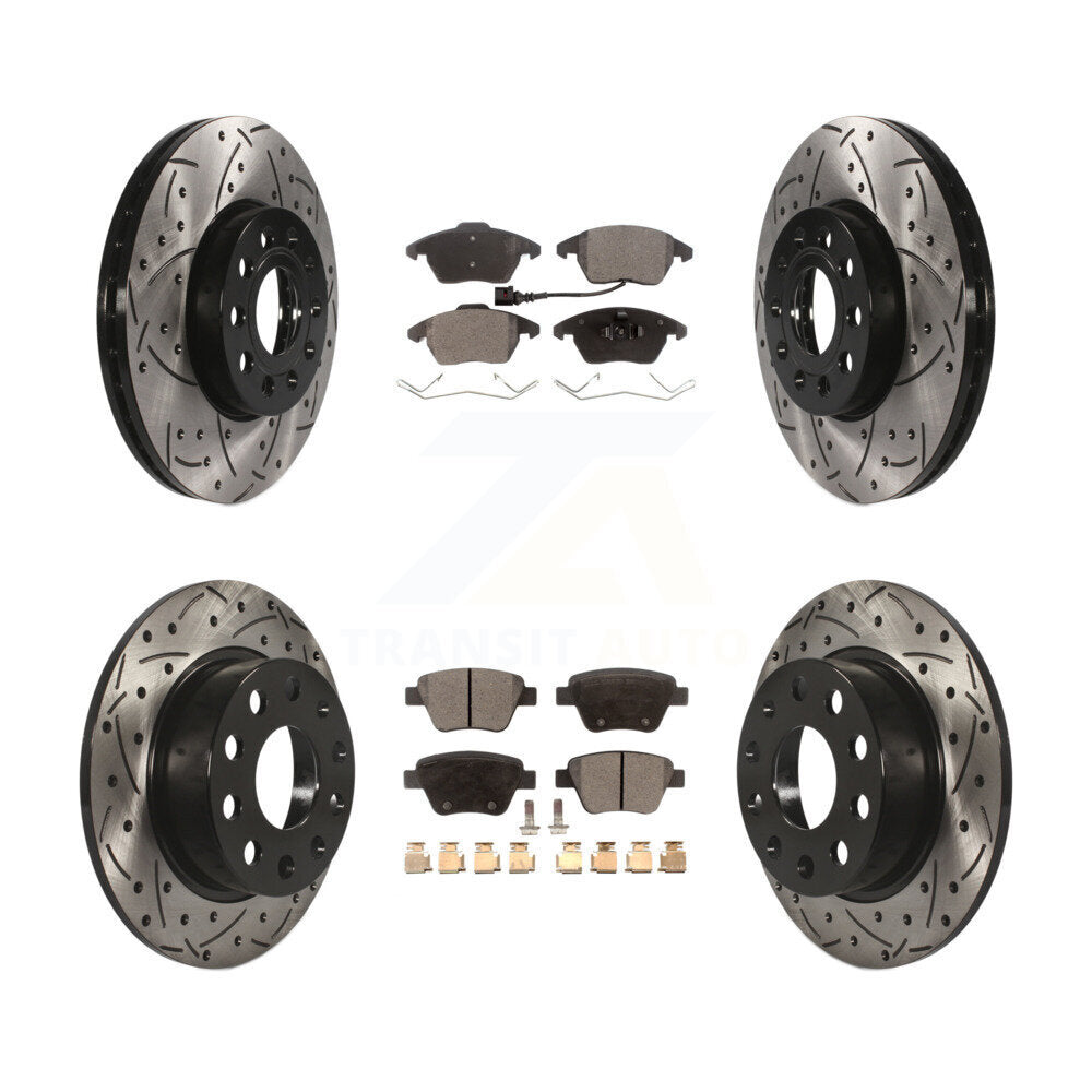 Transit Auto KDT-100309 Disc Brake Kit for 2017-2018 Volkswagen Jetta - Front and Rear